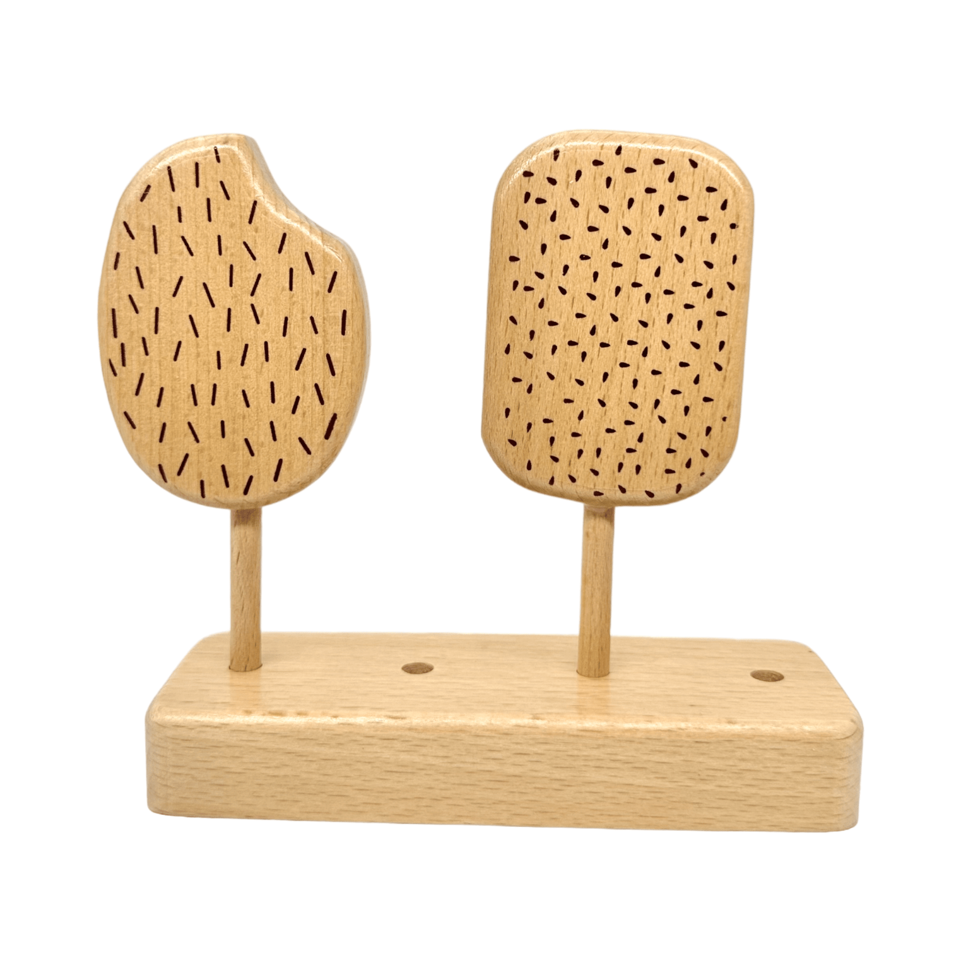 10 Pcs Wooden Popsicle Ice Cream Bar and Pastry Cookies Pretend Play Set - The Nurturing Nook