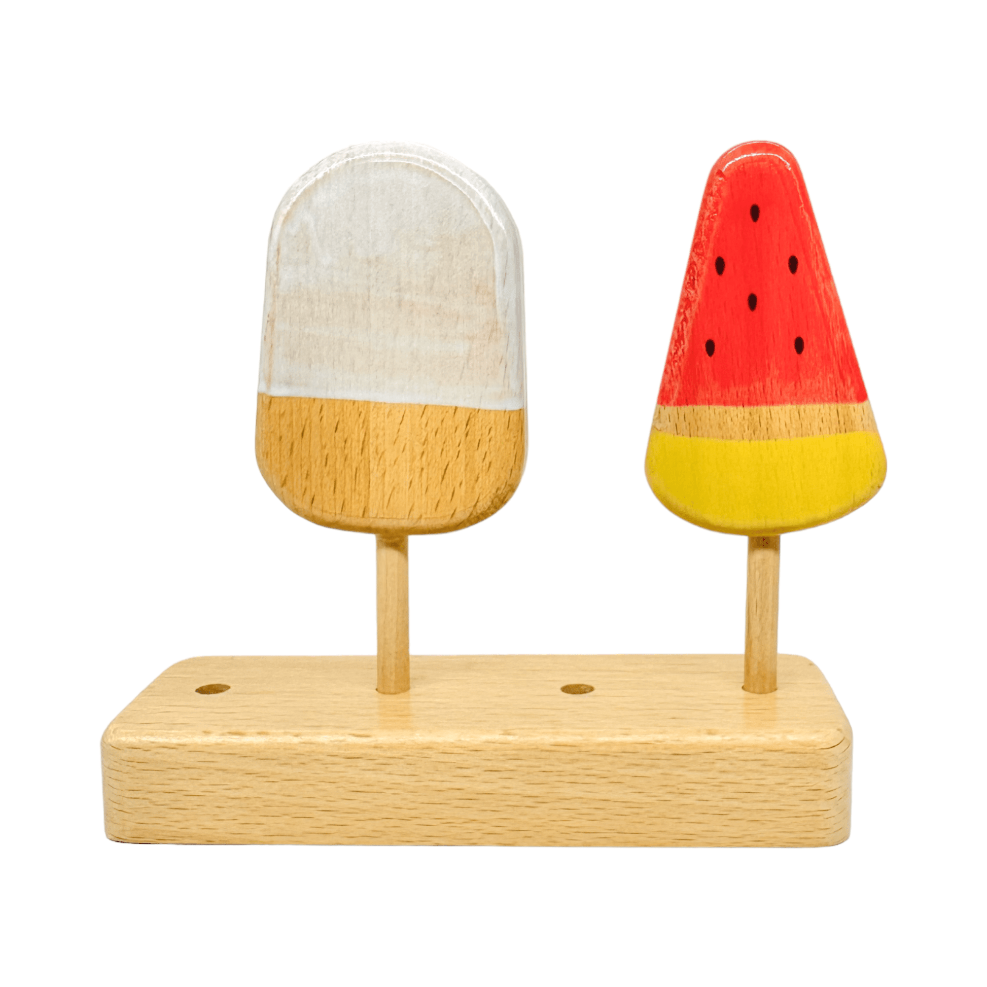 10 Pcs Wooden Popsicle Ice Cream Bar and Pastry Cookies Pretend Play Set - The Nurturing Nook