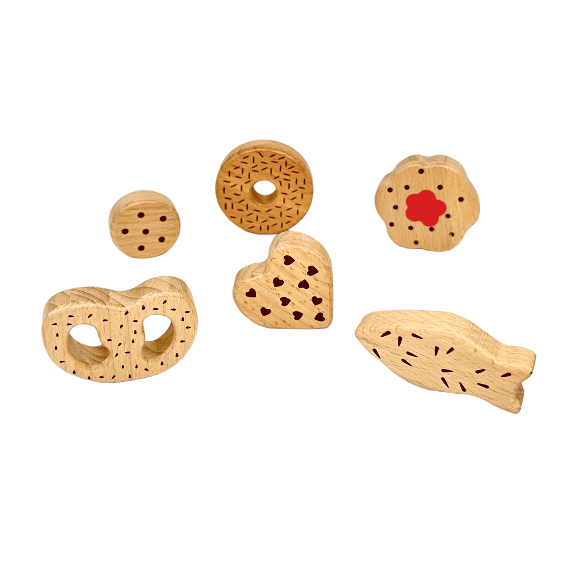 10 Pcs Wooden Popsicle Ice Cream Bar and Pastry Cookies Pretend Play Set - The Nurturing Nook