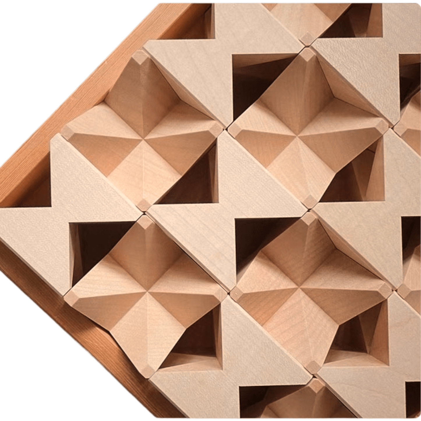16 Pcs Natural Wooden Construction Puzzle Toy with Storage Tray - The Nurturing Nook
