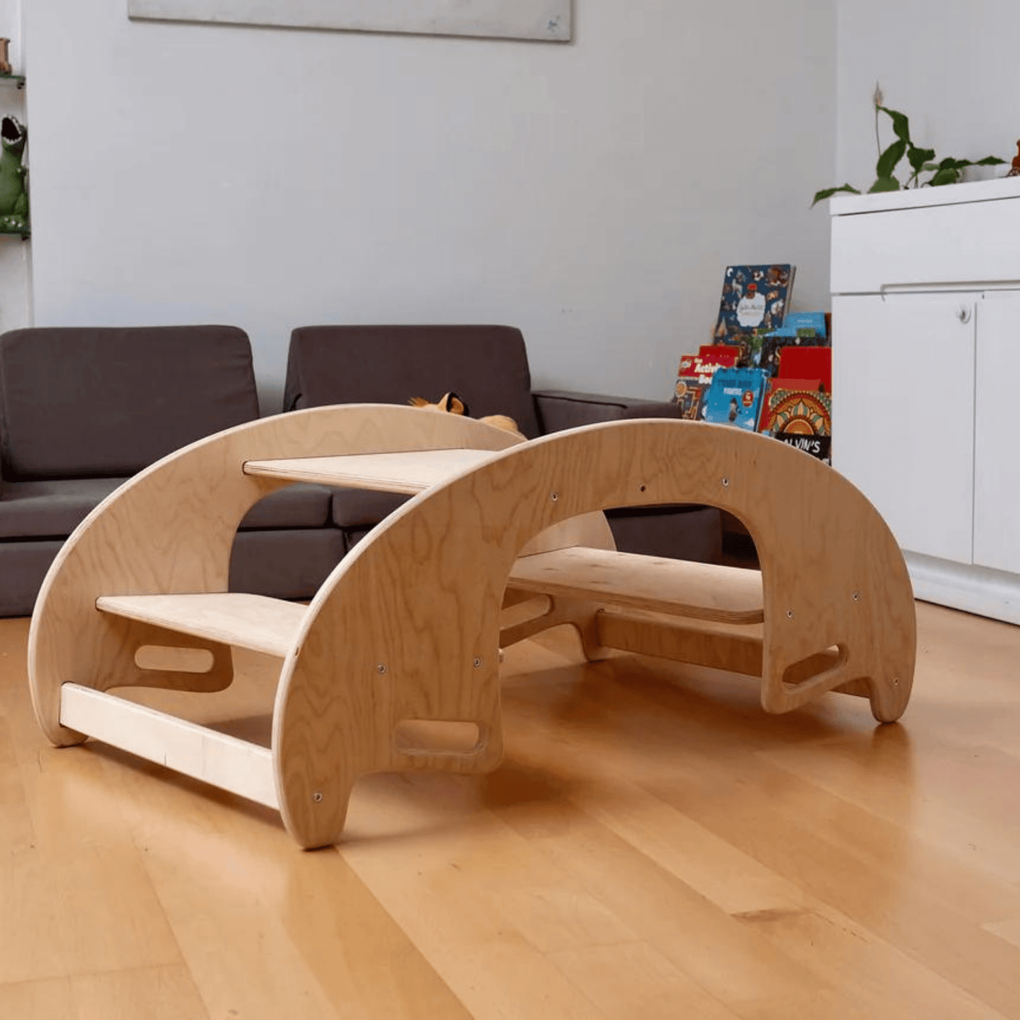 2 in 1: Montessori Wooden Seesaw & Table Chair Set - The Nurturing Nook