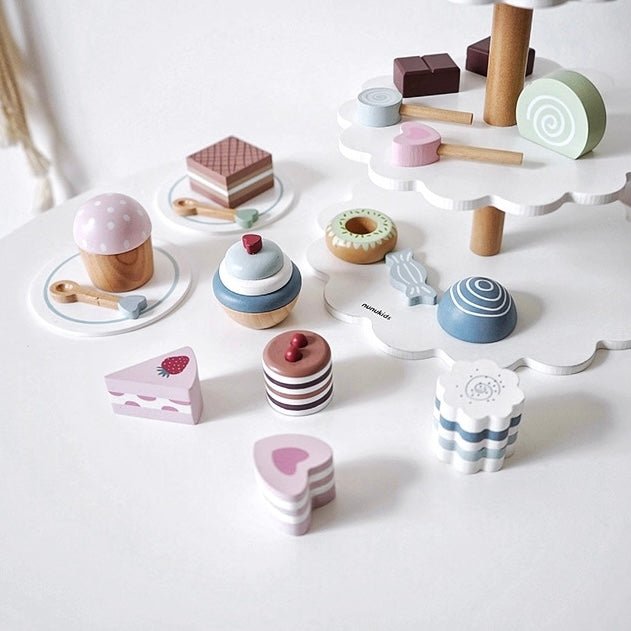 22 Pcs Cake Pop Shop Pretend Dessert Bakery Play Set - The Nurturing Nook