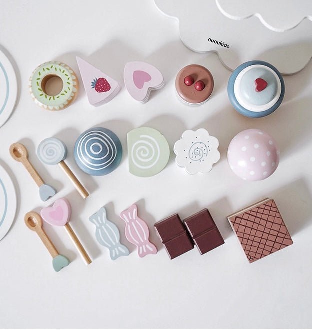 22 Pcs Cake Pop Shop Pretend Dessert Bakery Play Set - The Nurturing Nook