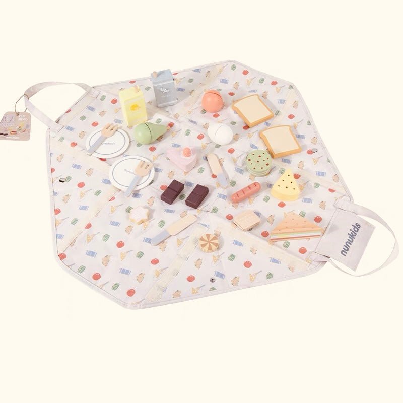 24 Pcs Wooden Picnic Pack Play Set - The Nurturing Nook