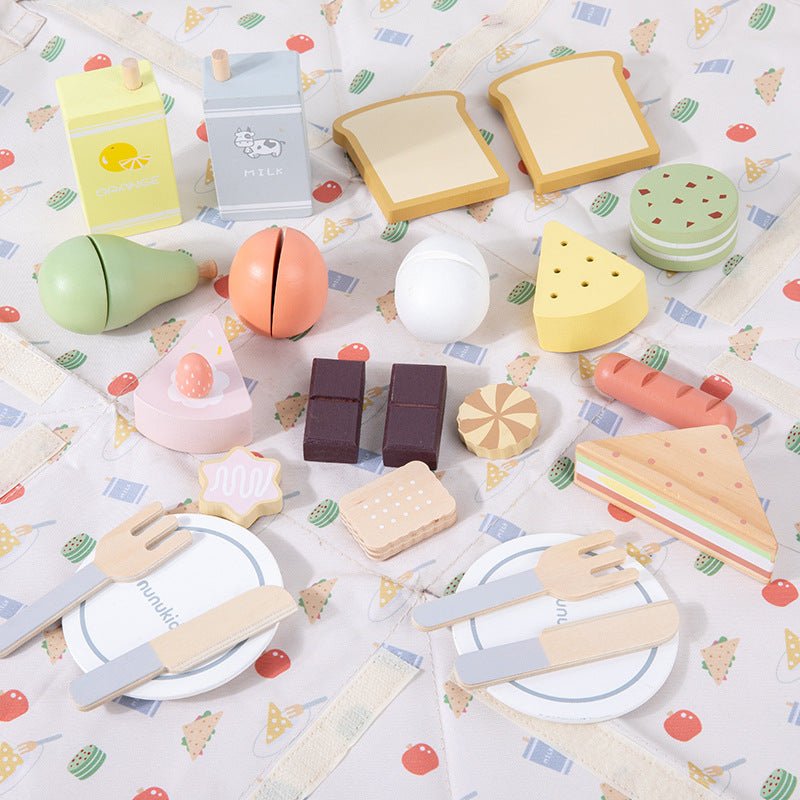 24 Pcs Wooden Picnic Pack Play Set - The Nurturing Nook