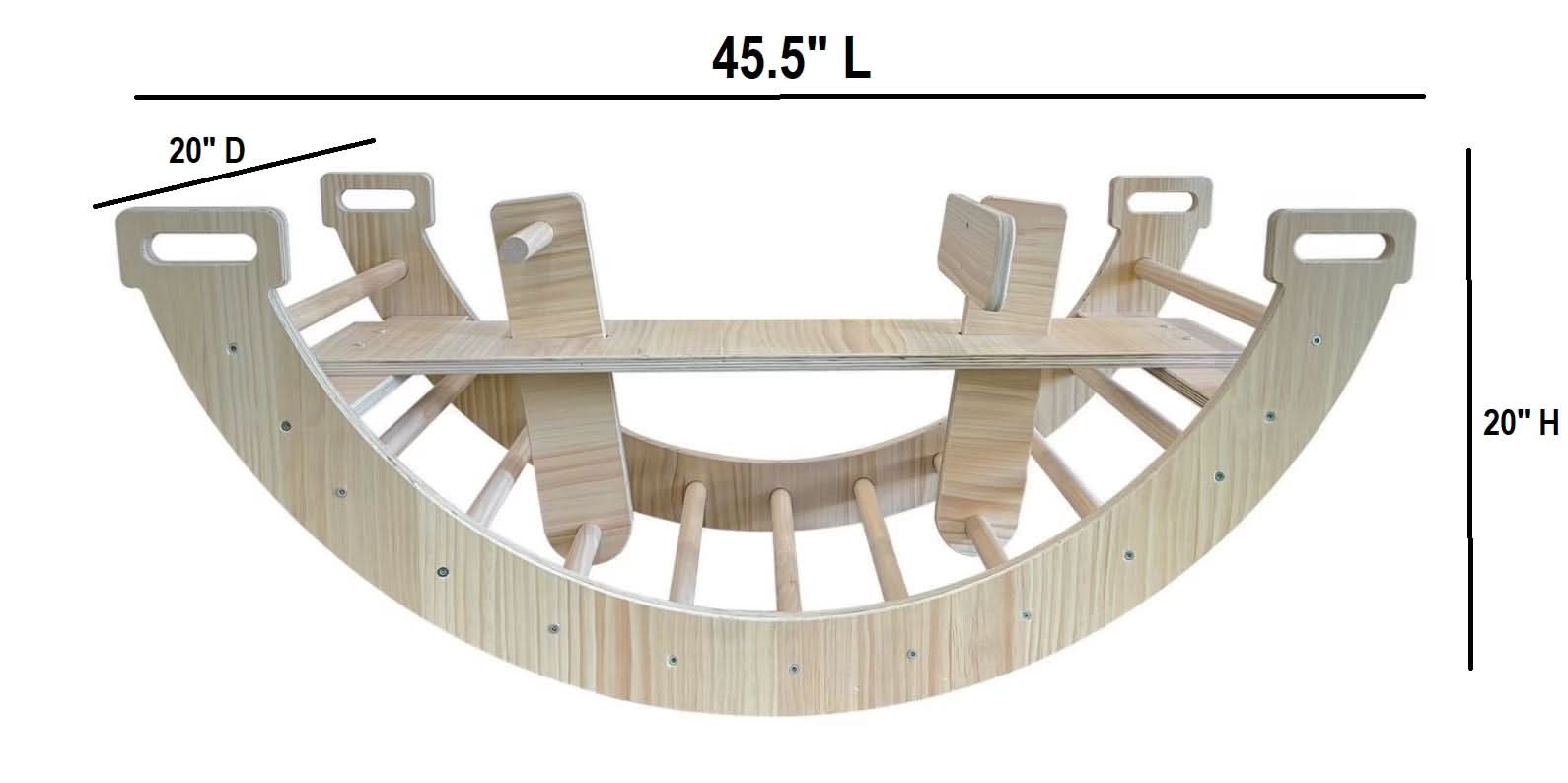 3 - in - 1 Montessori wooden climbing arch and rocker - The Nurturing Nook