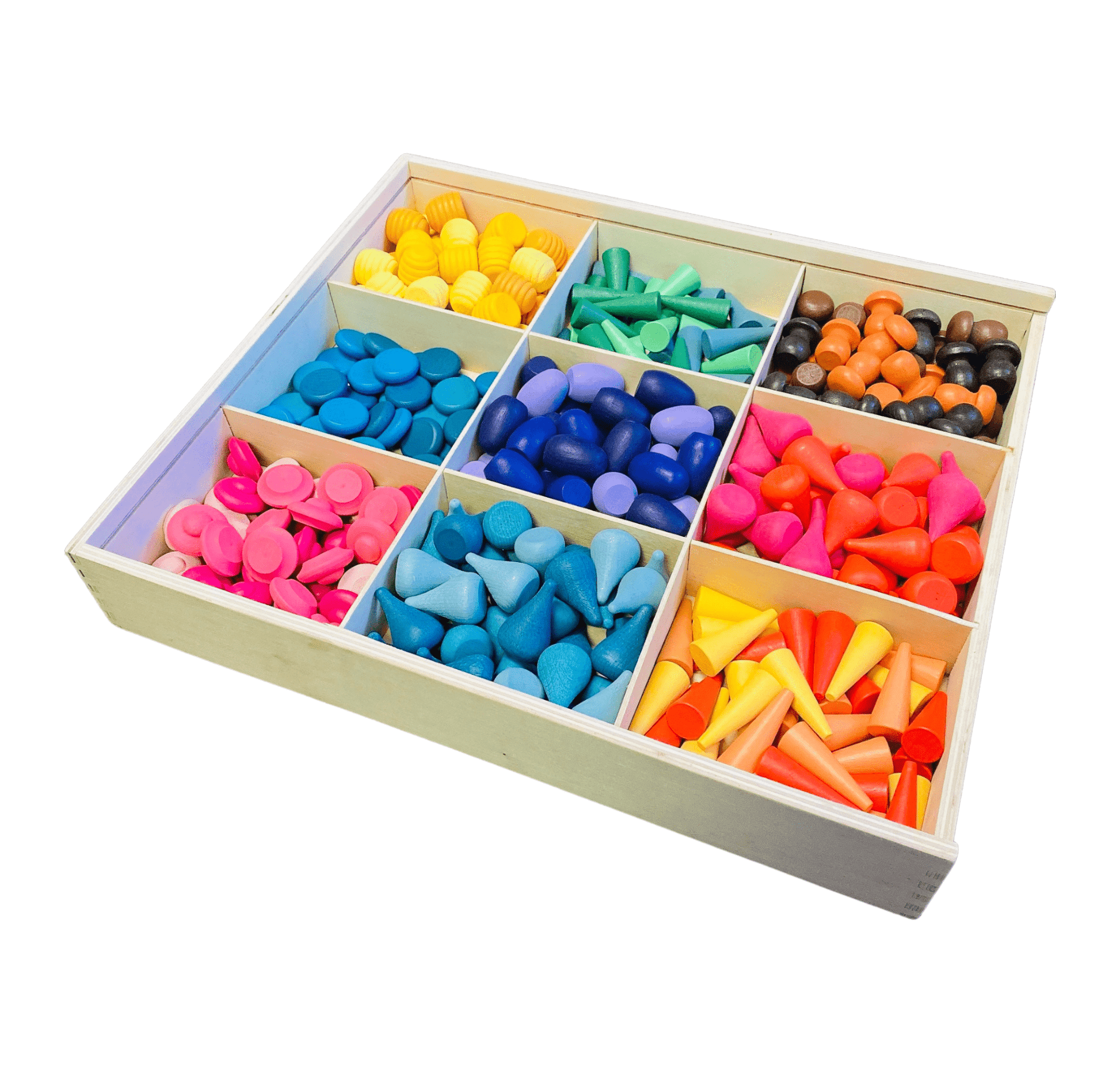 324 Pcs Mandala Loose Parts with Wooden Tray Open - ended Play Set - The Nurturing Nook