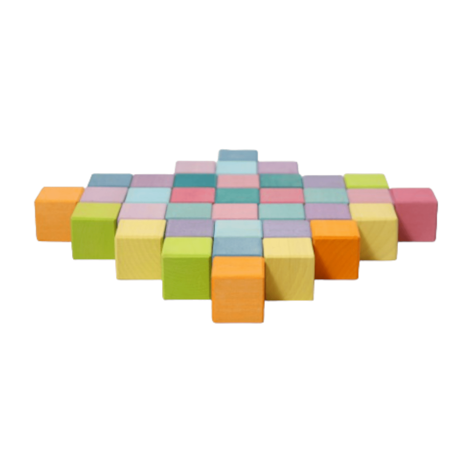 36 Pcs STAINED Rainbow Mosaic Building Blocks in Pastel/Macaron Colors - The Nurturing Nook