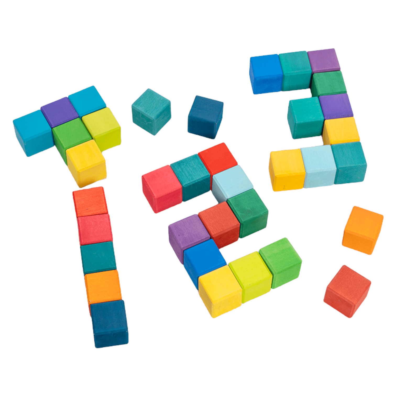 36 Pcs STAINED Rainbow Mosaic Building Blocks in Primary Colors - The Nurturing Nook