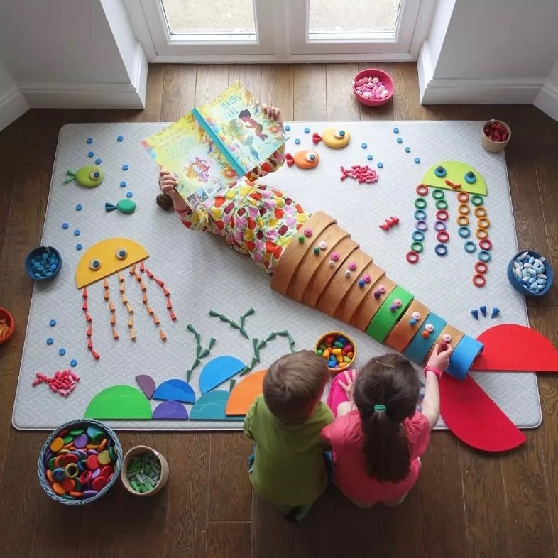 36 Pcs Wooden Coins and 36 Pcs Wooden Rings Set (Total of 72 Pcs) - The Nurturing Nook