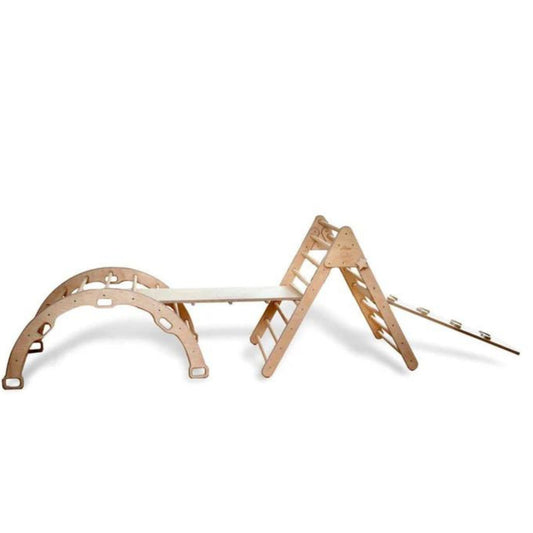 4 Piece Montessori Climbing Set: Climbing Triangle, Arch/Rocker and 2 Ramps - The Nurturing Nook