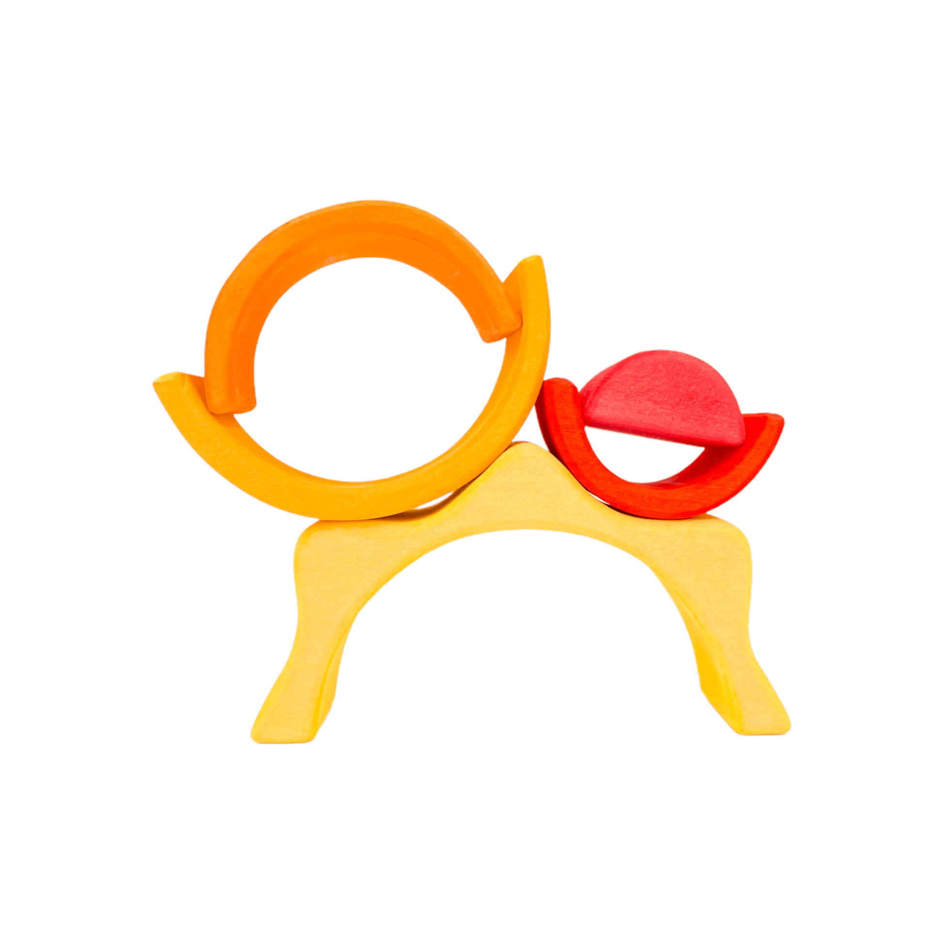 5 Pcs STAINED Mini Size Wooden Sun Rainbow Stacker - The Nurturing Nook