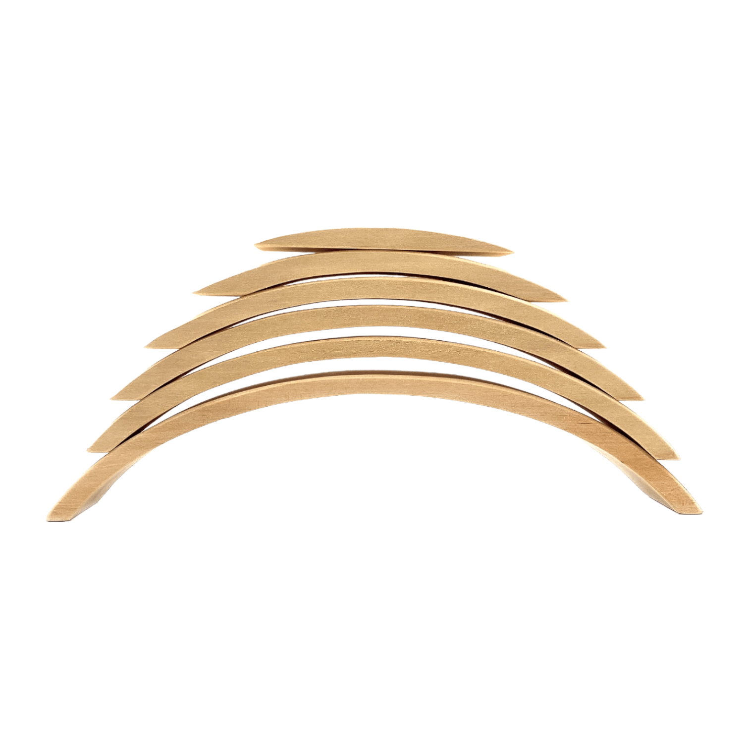 6 Pcs Wooden Bridge Stacking Building Blocks in Natural Color - The Nurturing Nook