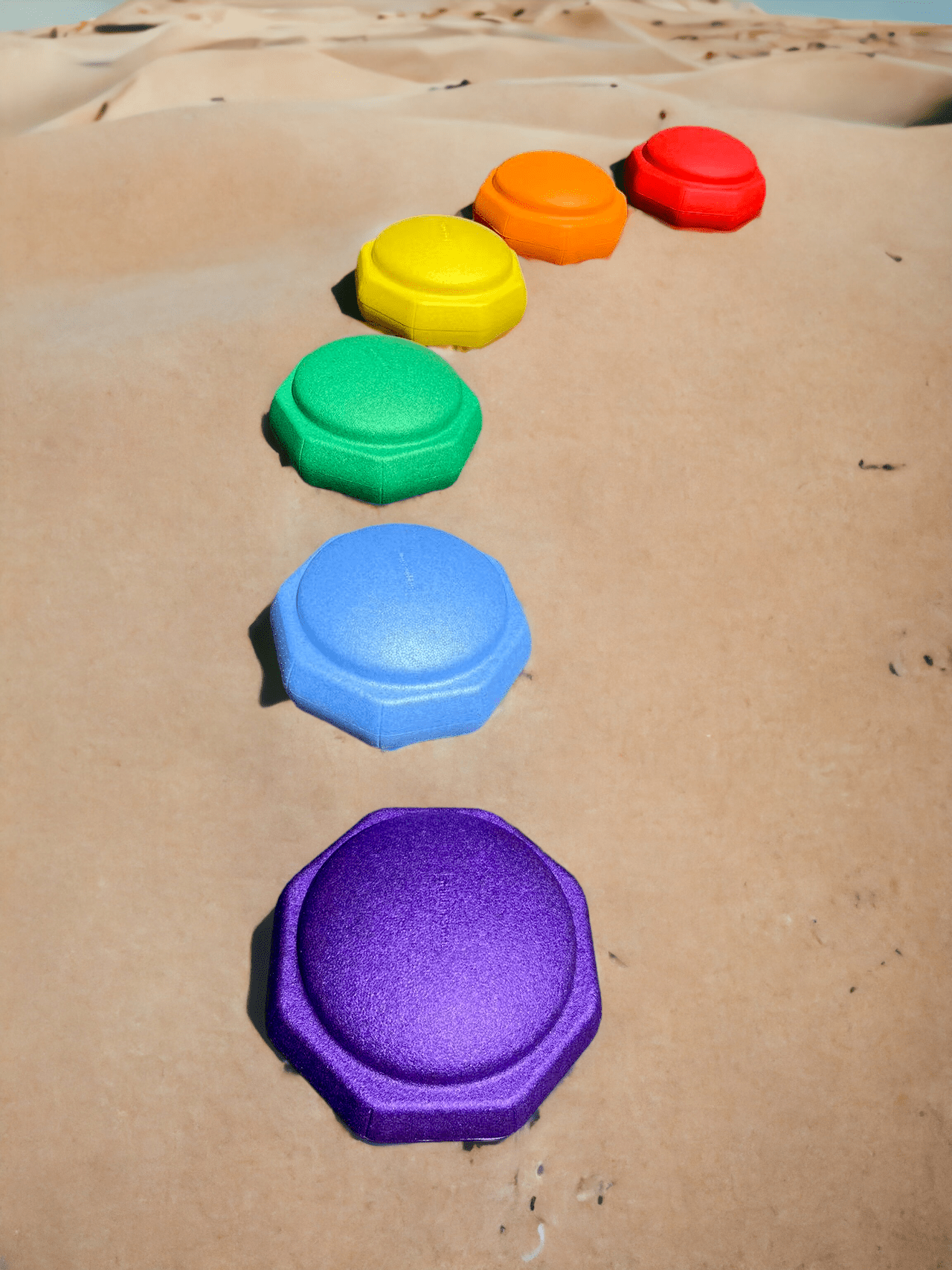 6 Pieces Rainbow Stepping Stones Set - The Nurturing Nook
