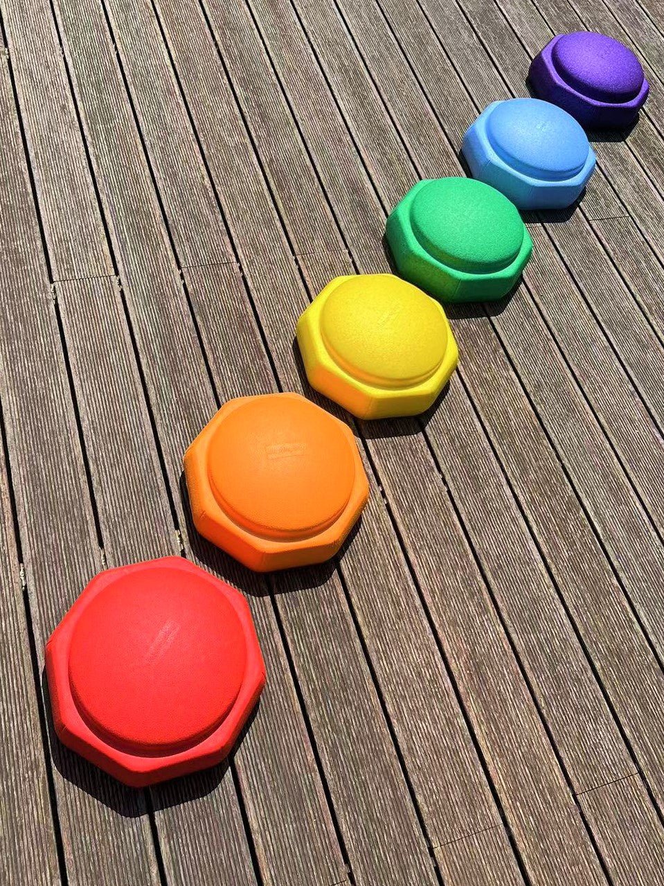 6 Pieces Rainbow Stepping Stones Set - The Nurturing Nook