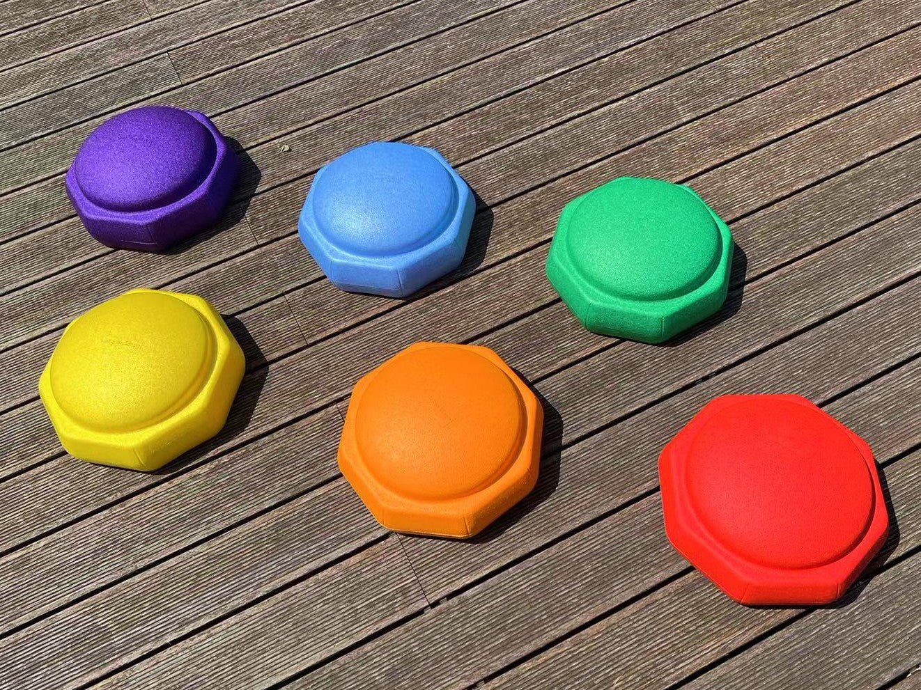 6 Pieces Rainbow Stepping Stones Set - The Nurturing Nook