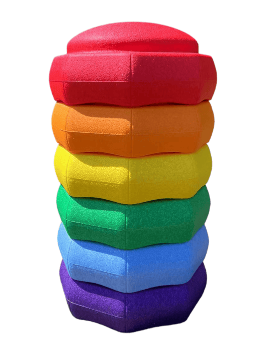 6 Pieces Rainbow Stepping Stones Set - The Nurturing Nook