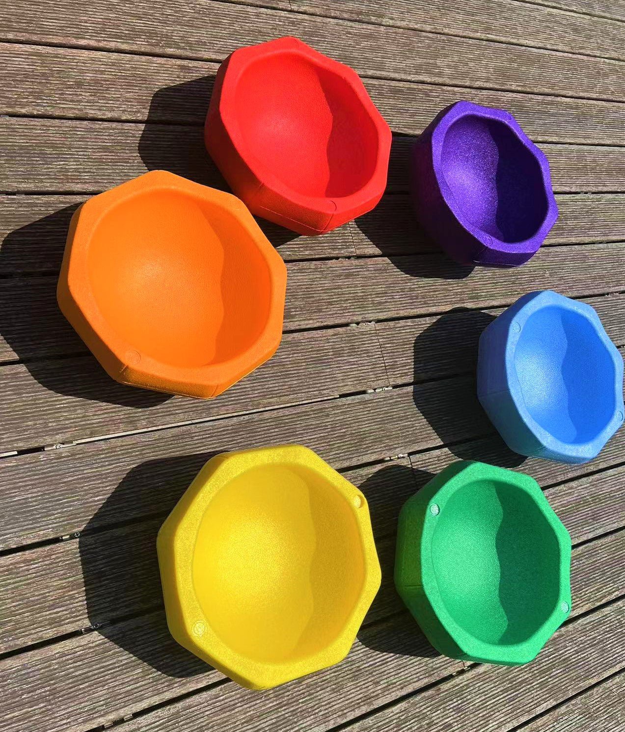 6 Pieces Rainbow Stepping Stones Set - The Nurturing Nook