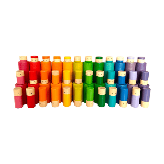 72 Pcs Rainbow Lola Stack and Sort Play Set - The Nurturing Nook