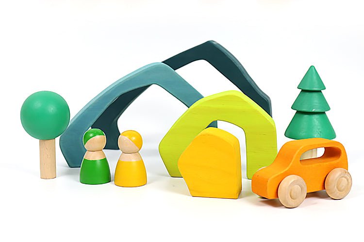 8 Pcs Wooden Trees Toy Set - The Nurturing Nook