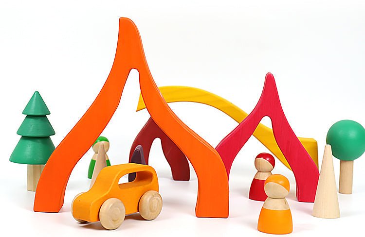 8 Pcs Wooden Trees Toy Set - The Nurturing Nook