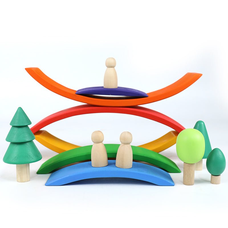 8 Pcs Wooden Trees Toy Set - The Nurturing Nook