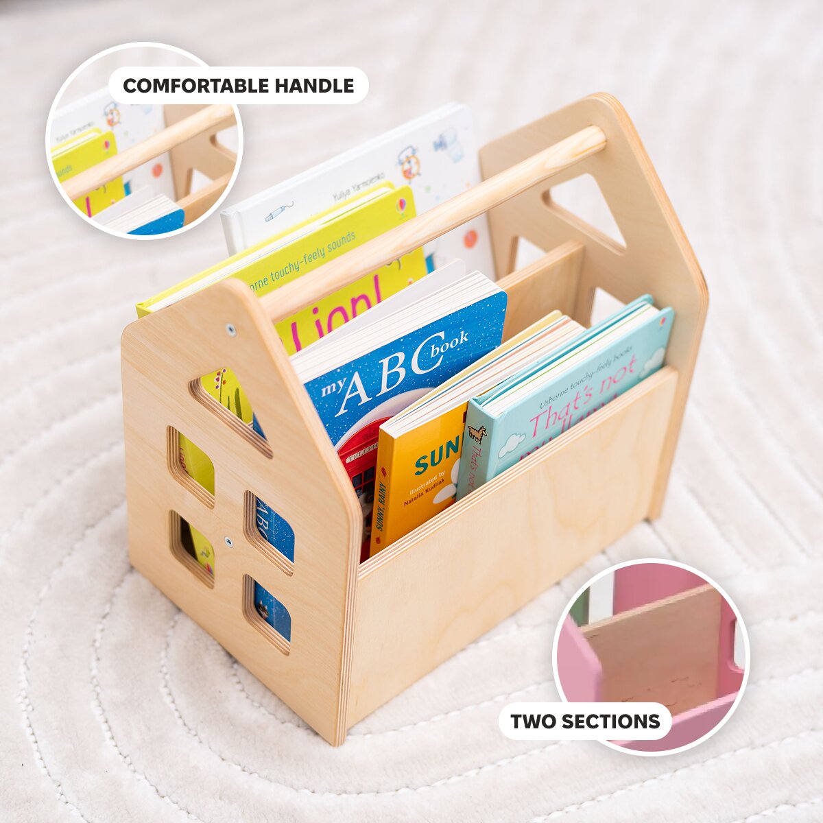 Dark Walnut Montessori Book Shelves