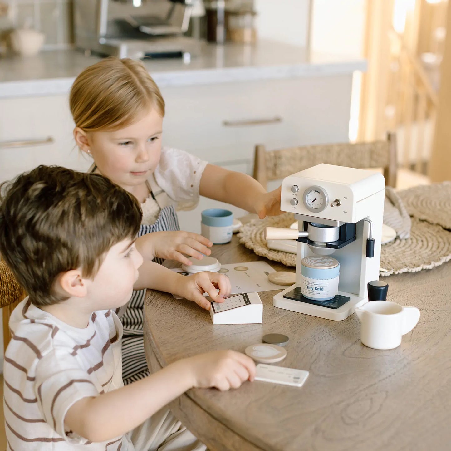Tiny Land® Children’s Coffee Maker: Wooden Café Play Set for Kids