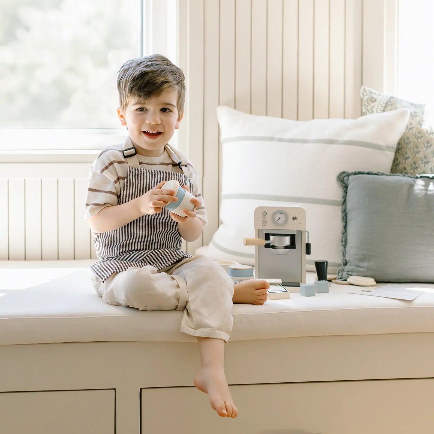 Tiny Land® Children’s Coffee Maker: Wooden Café Play Set for Kids