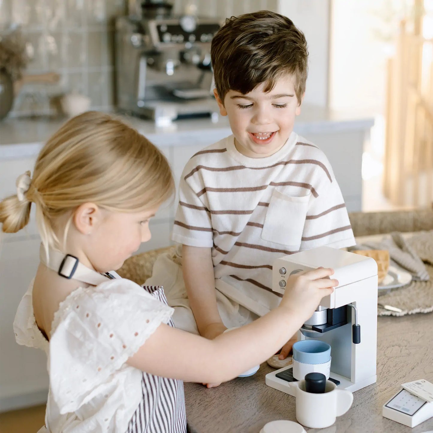Tiny Land® Children’s Coffee Maker: Wooden Café Play Set for Kids