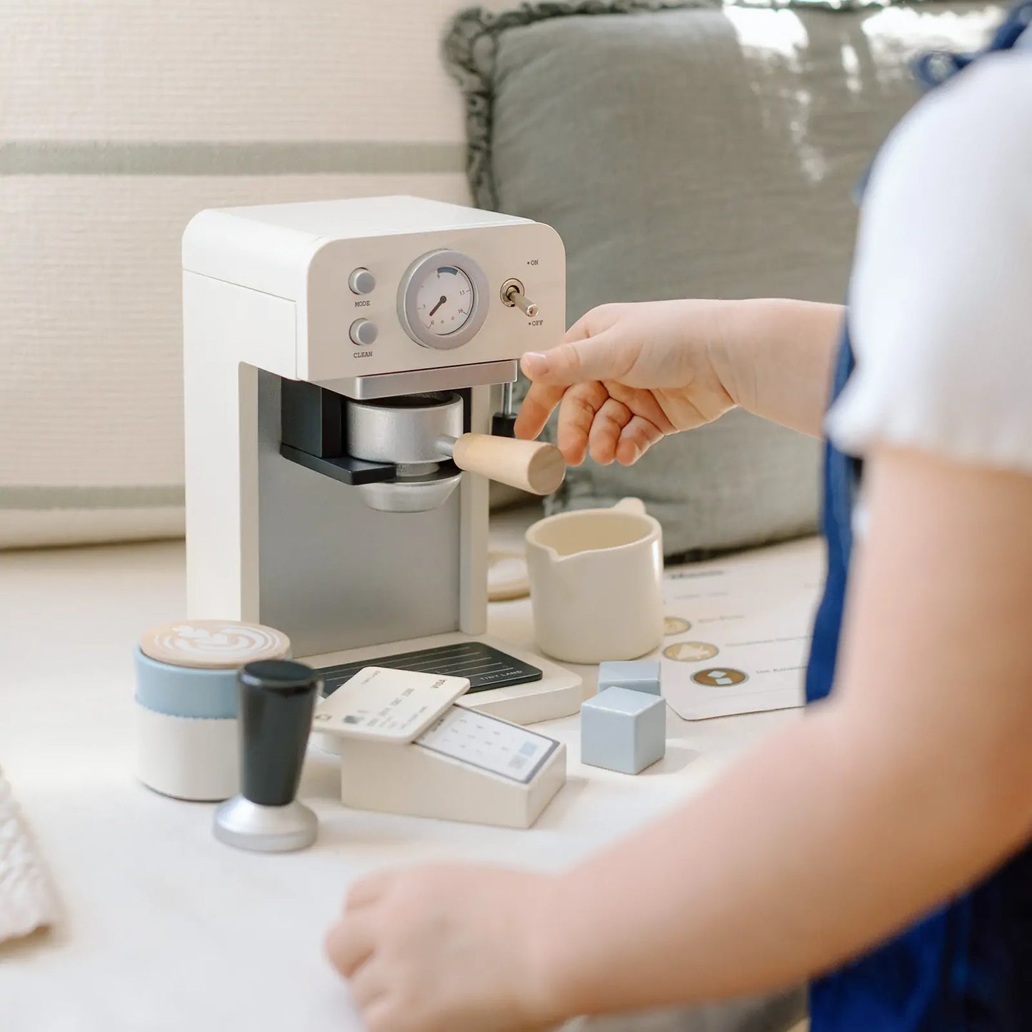 Tiny Land® Children’s Coffee Maker: Wooden Café Play Set for Kids