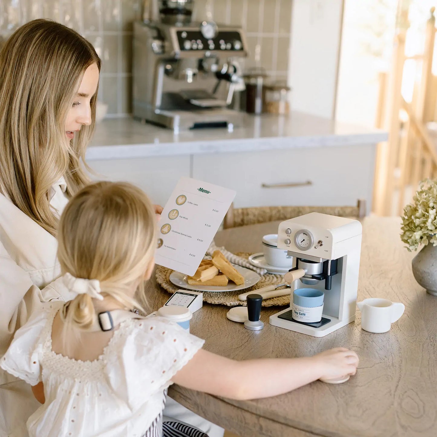 Tiny Land® Children’s Coffee Maker: Wooden Café Play Set for Kids