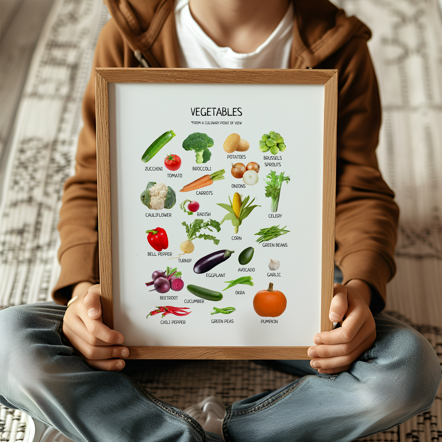 Vegetable Poster - Montessori Educational Wall Art for Classroom, Nursery & Playroom Decor | Digital Download