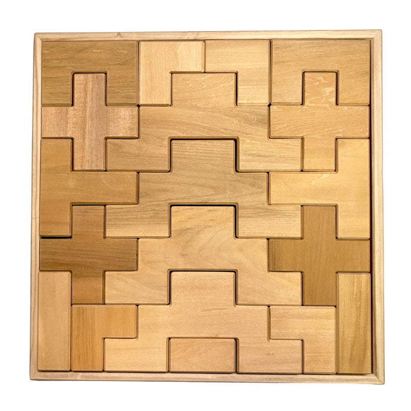 19 Pcs Wooden Stairway Building Blocks Set