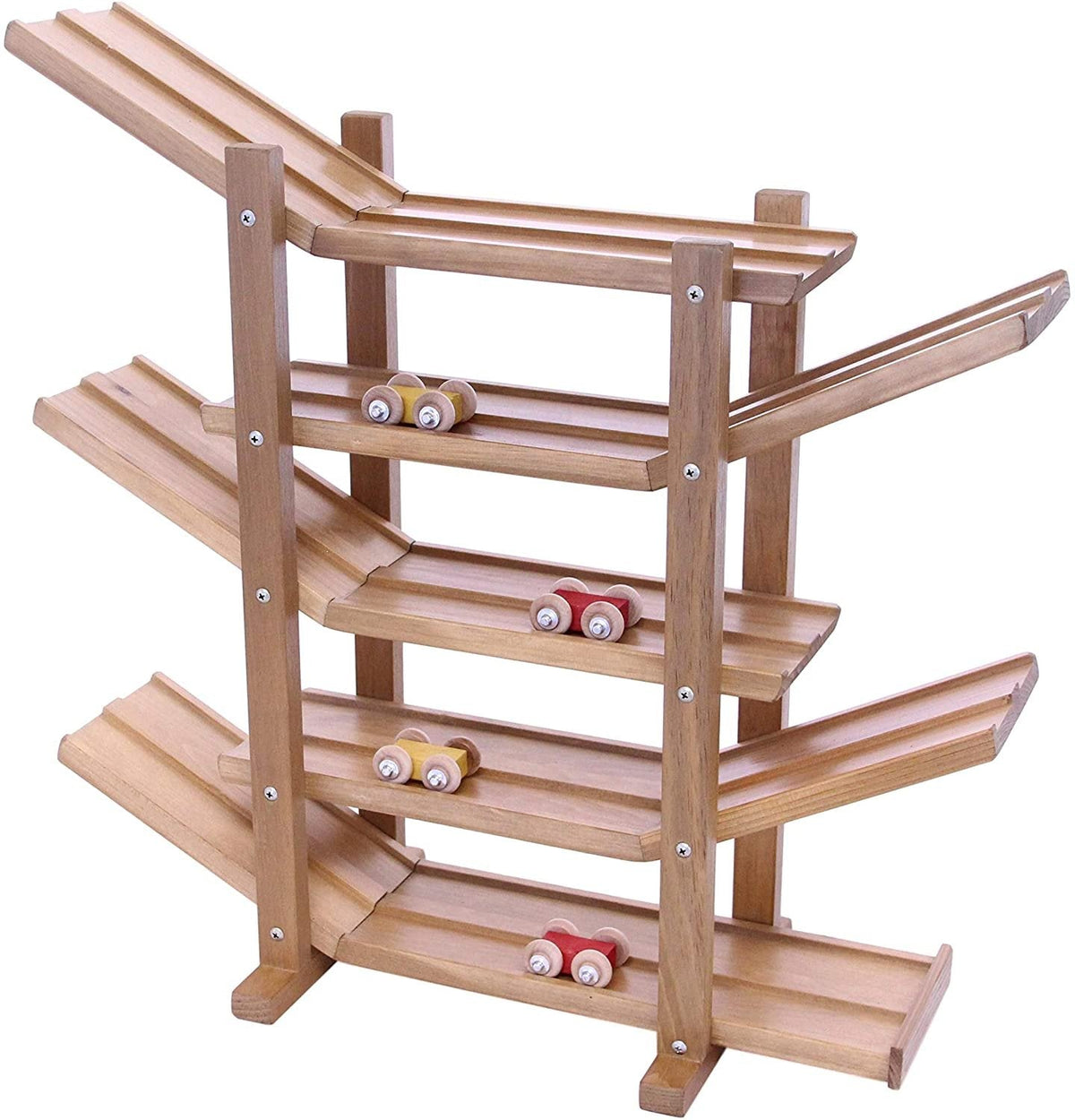 Amish-made, Handcrafted wooden car roller racetrack action toy