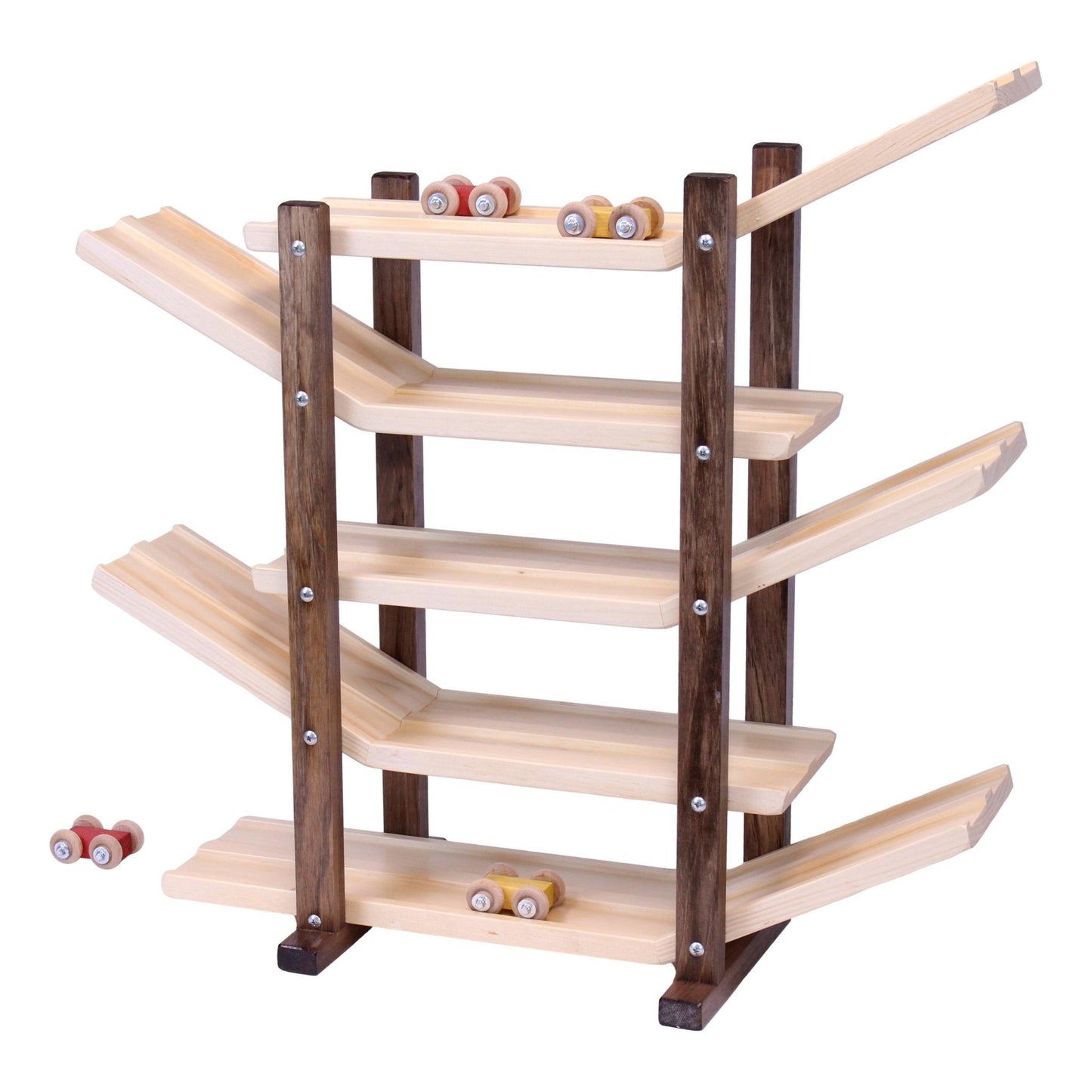 Amish - made, Handcrafted wooden car roller racetrack action toy - The Nurturing Nook