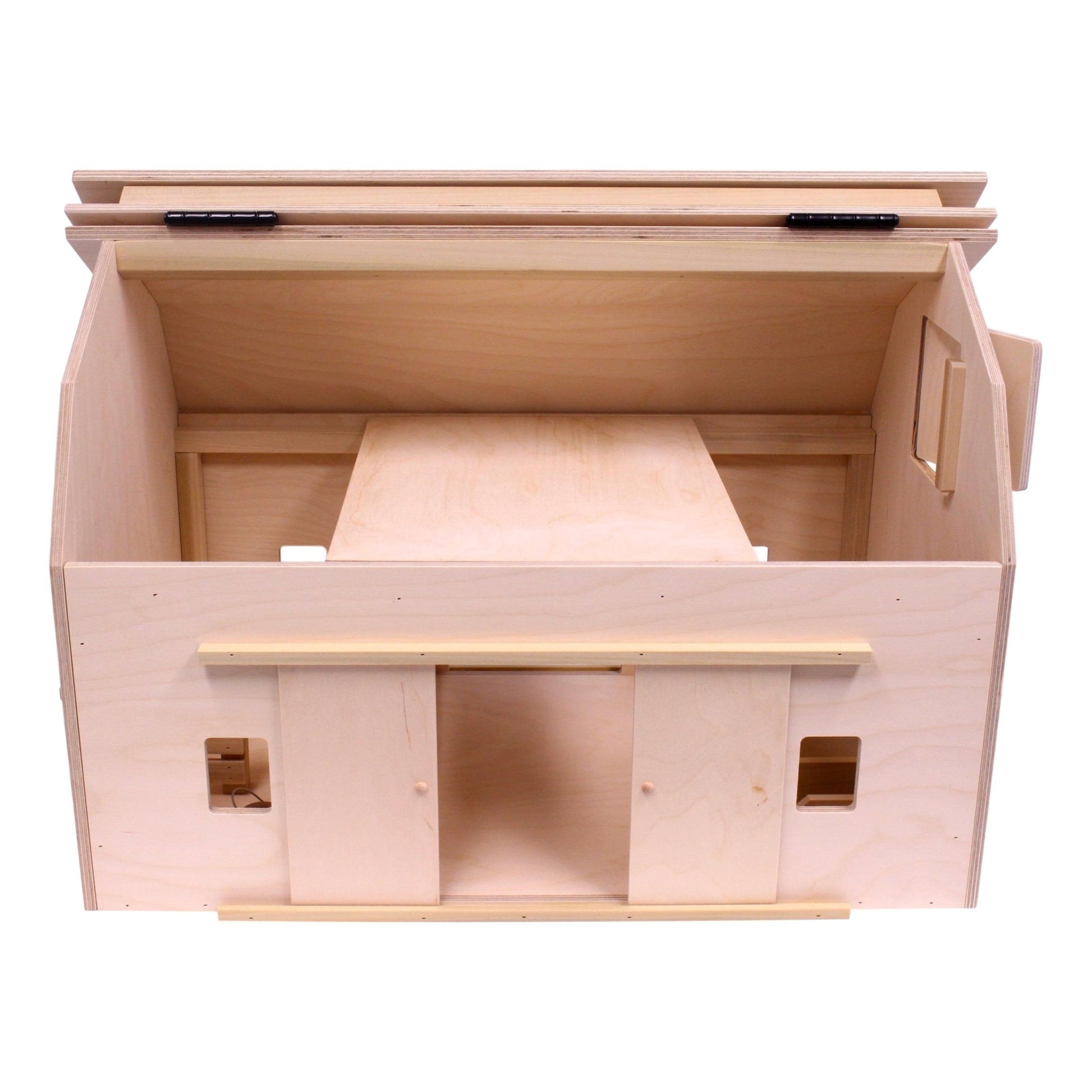 Amish - Made Large Wooden Hip - Roof Barn Toy, Unfinished - The Nurturing Nook