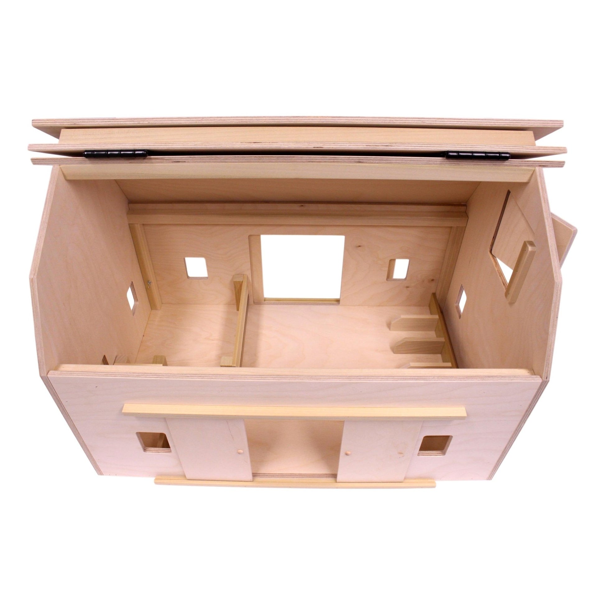 Amish - Made Large Wooden Hip - Roof Barn Toy, Unfinished - The Nurturing Nook