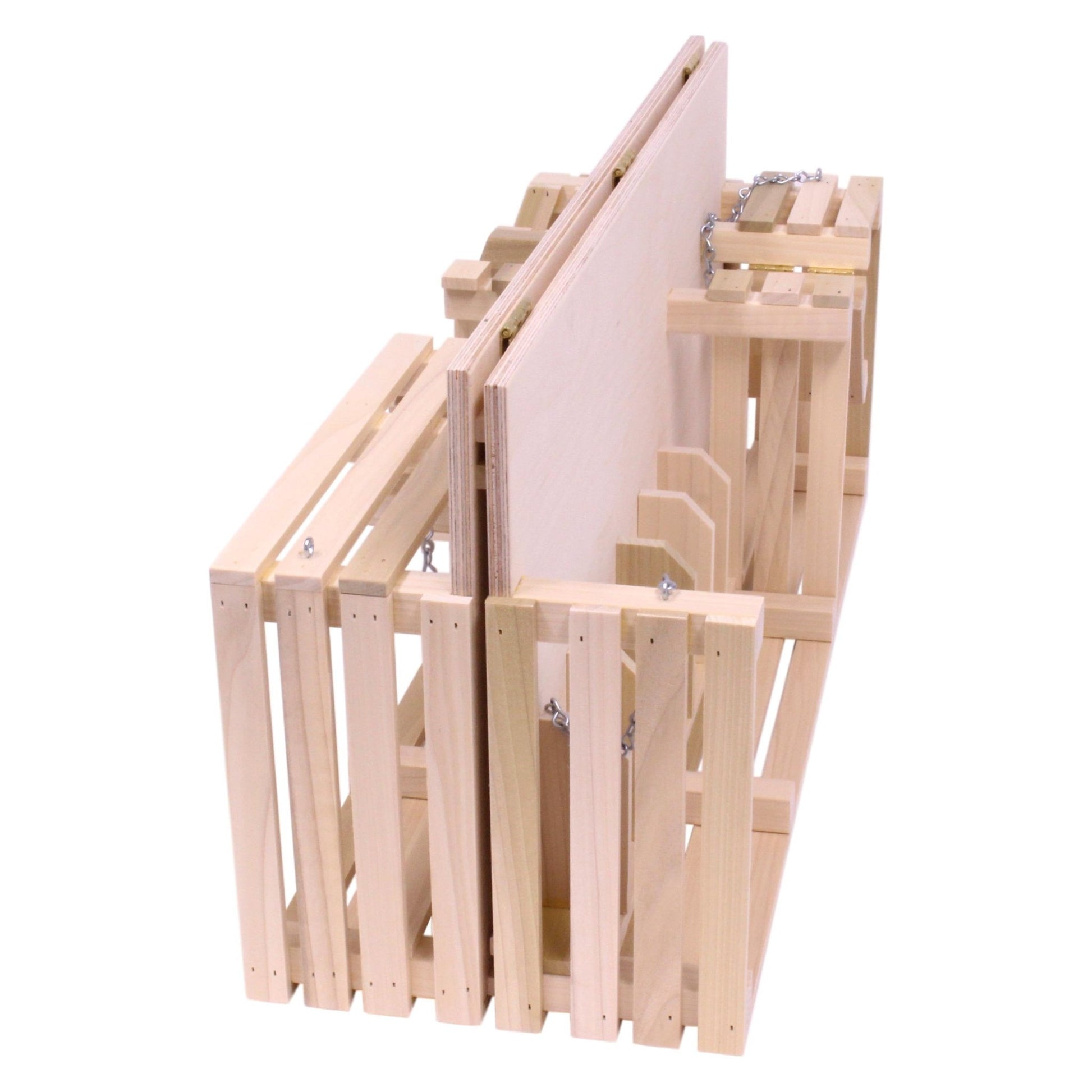 Amish - Made Wooden Folding Stock Yard Farm Toy, Unfinished - The Nurturing Nook