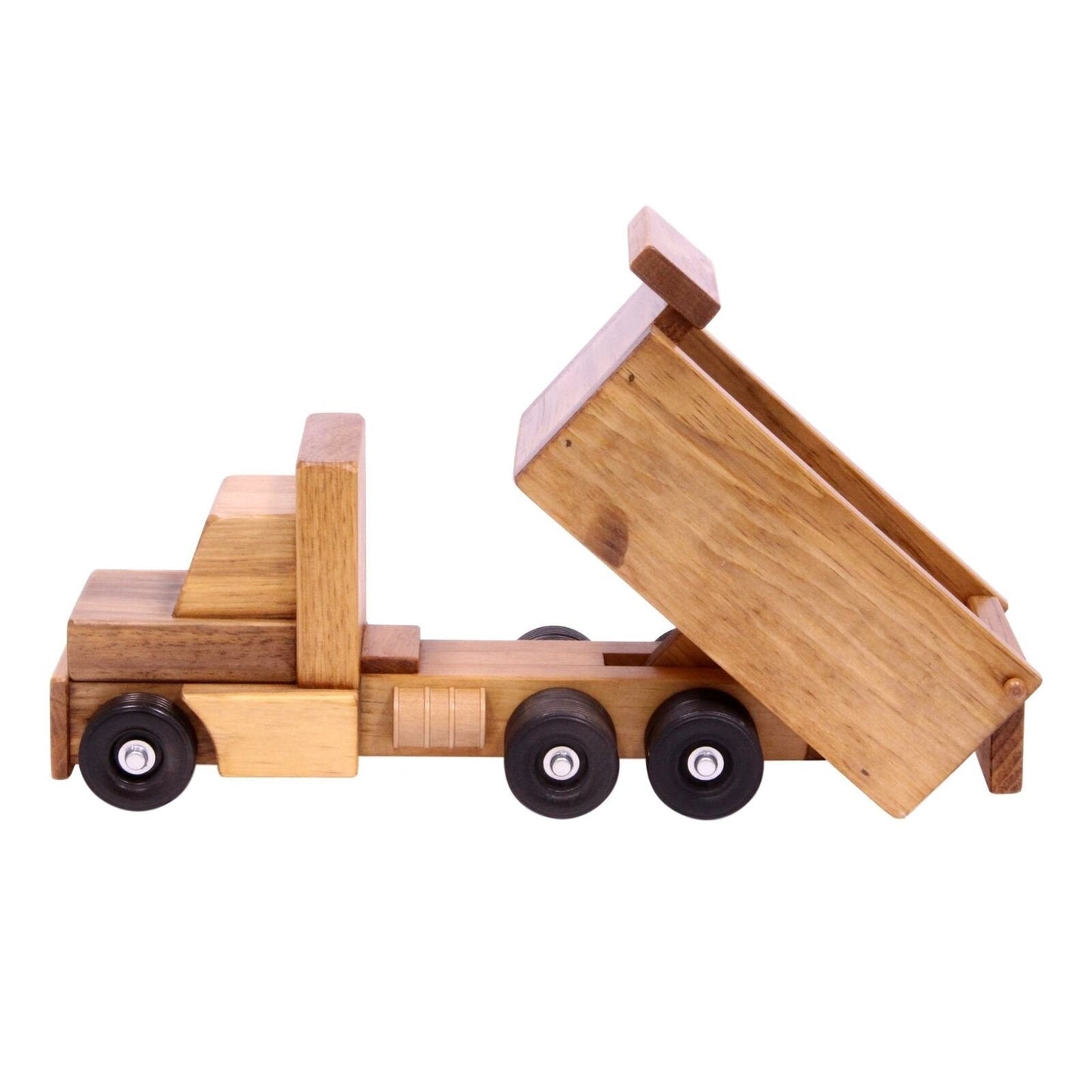 Amish - Made Wooden Toy Dump Truck, Kid - Safe Finish - The Nurturing Nook