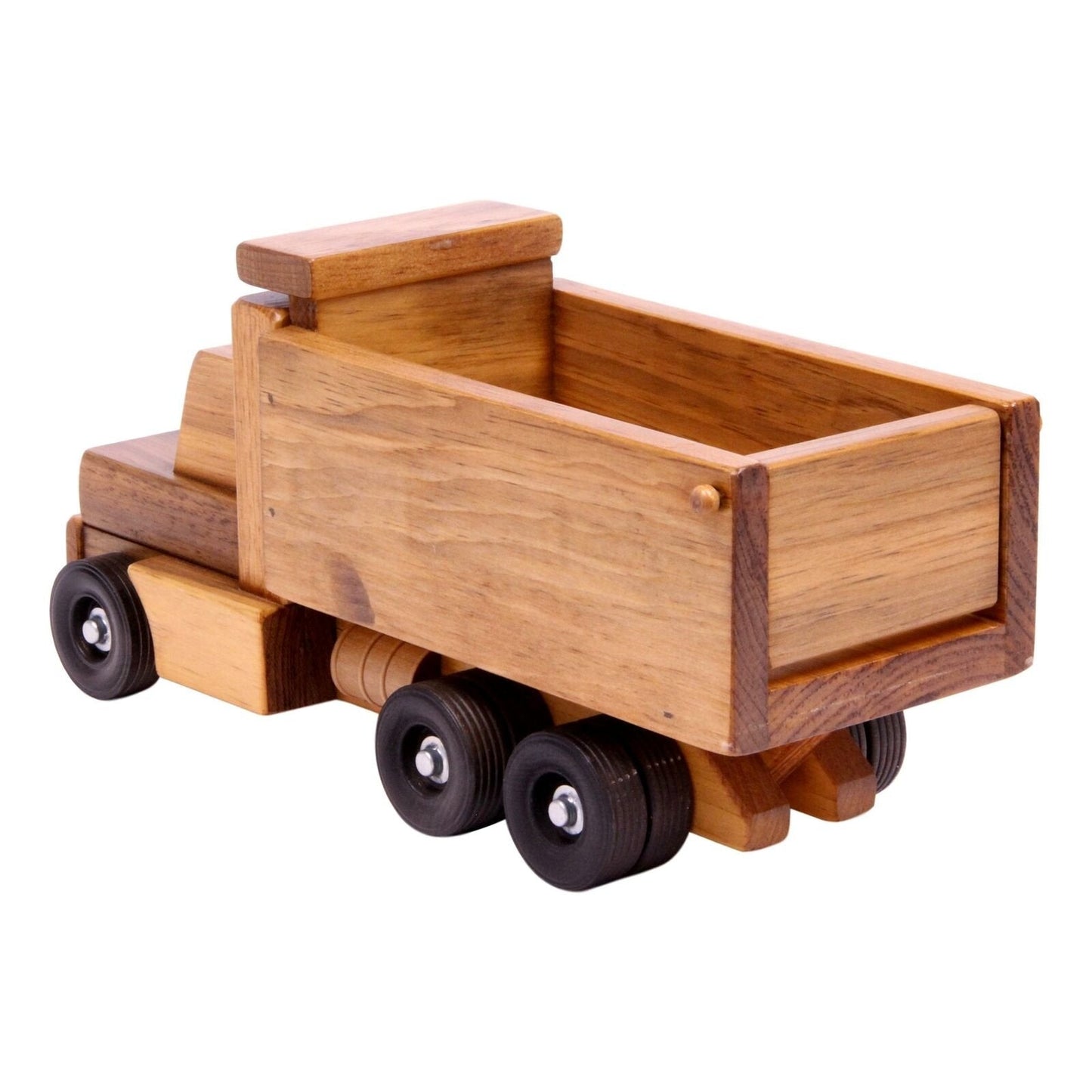 Amish - Made Wooden Toy Dump Truck, Kid - Safe Finish - The Nurturing Nook