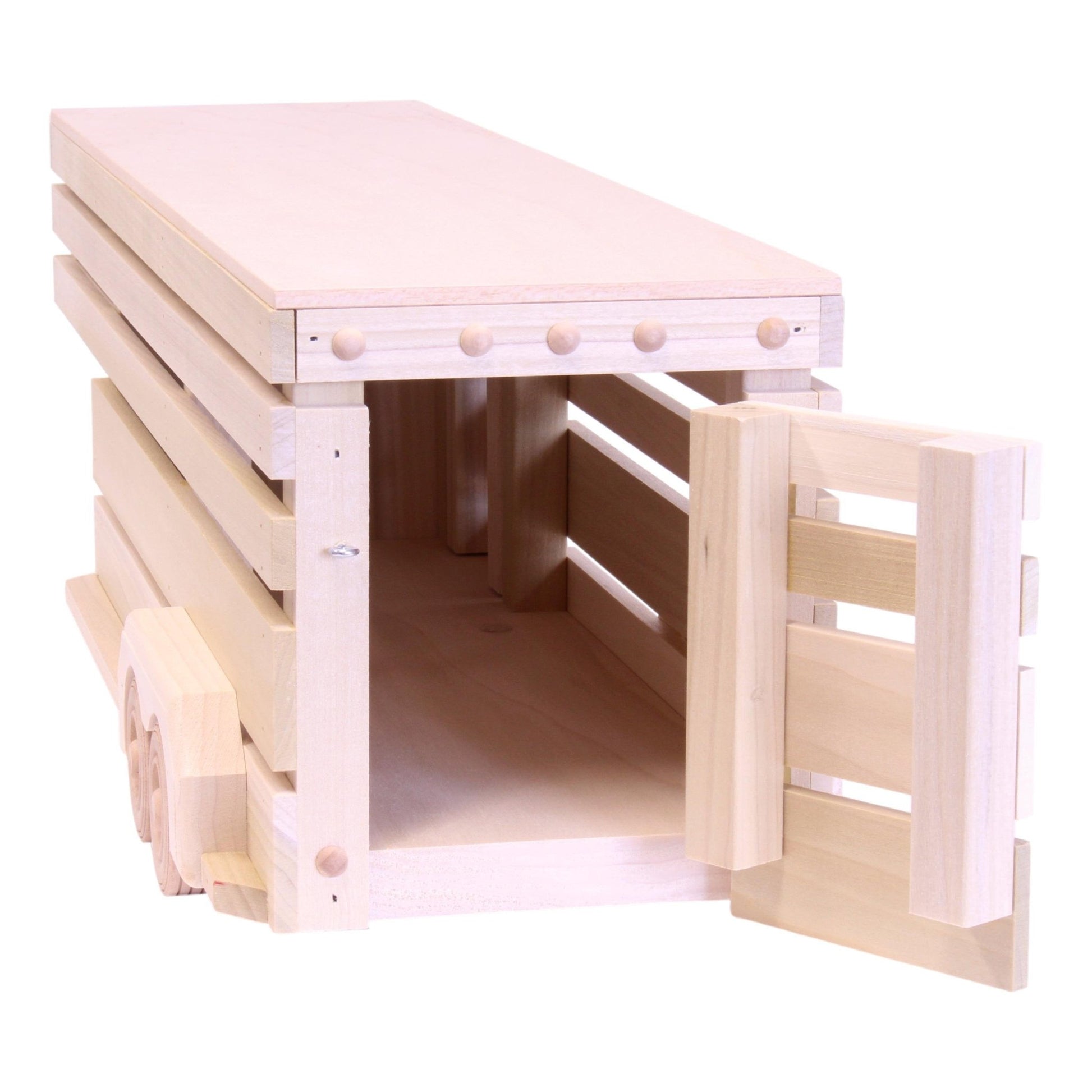 Amish - Made Wooden Toy Pickup and Gooseneck Trailer Set - The Nurturing Nook