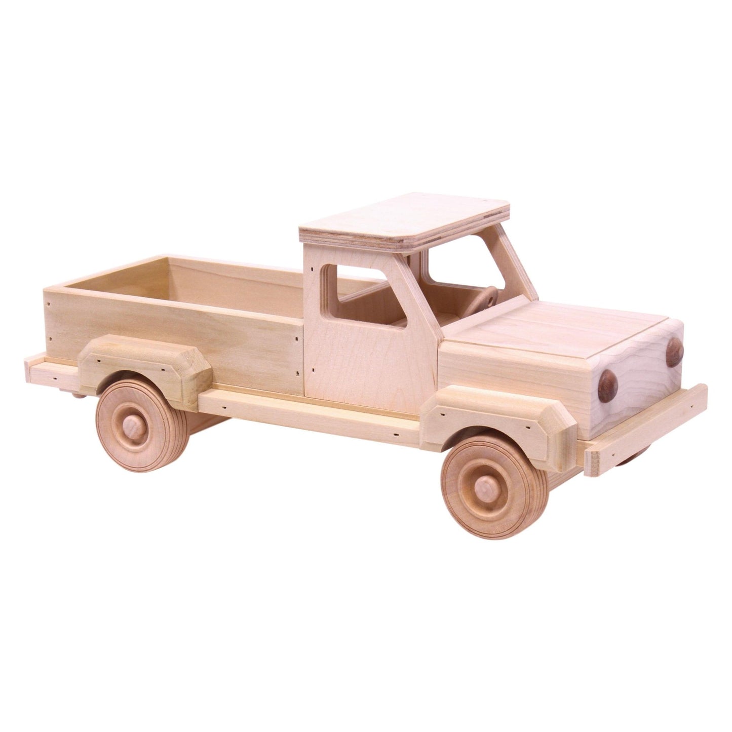 AmishToyBox.com Wooden Pickup Truck Toy with Hitch - The Nurturing Nook