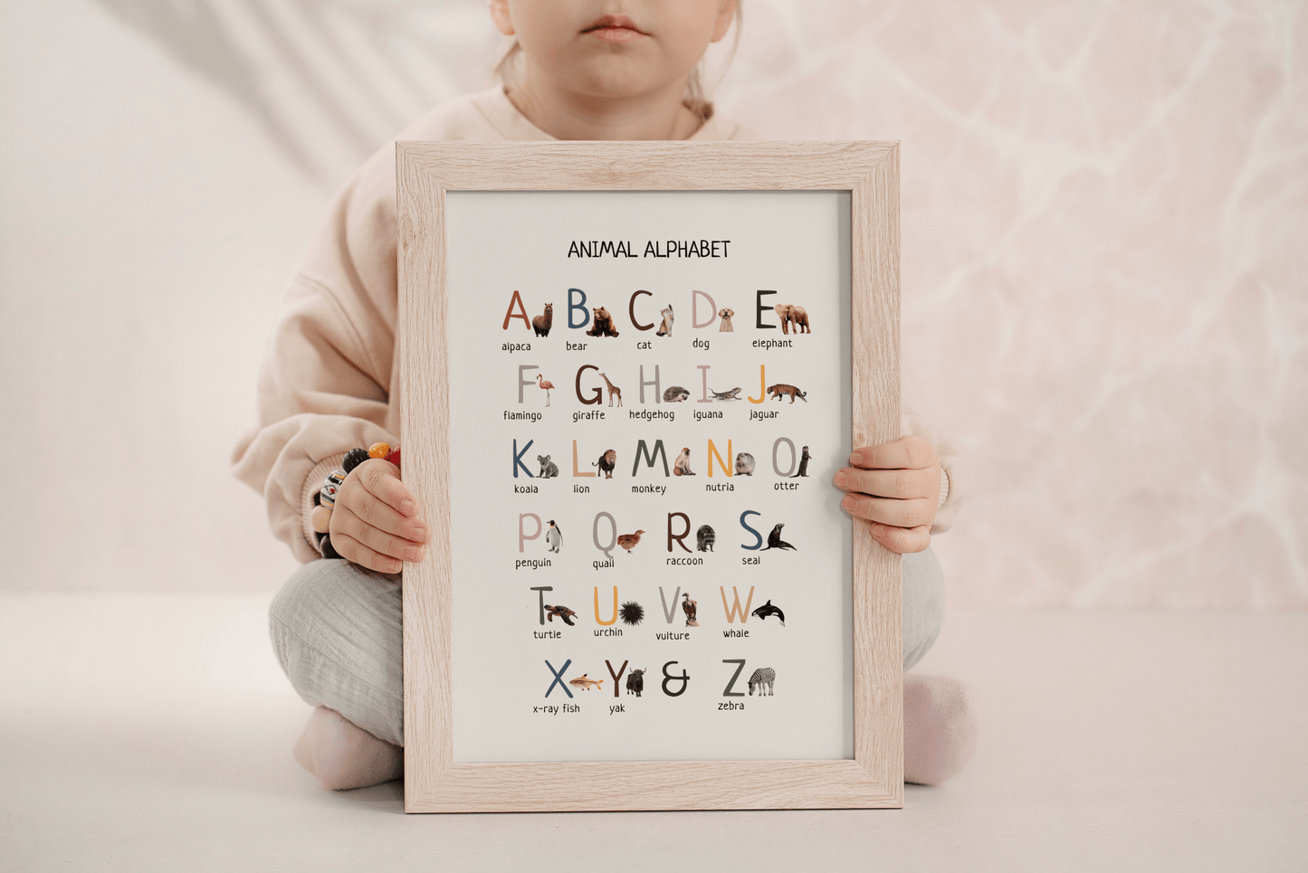 Animal Alphabet Poster - Educational Wall Art for Classroom, Homeschool & Nursery | Digital Download Printable - The Nurturing Nook