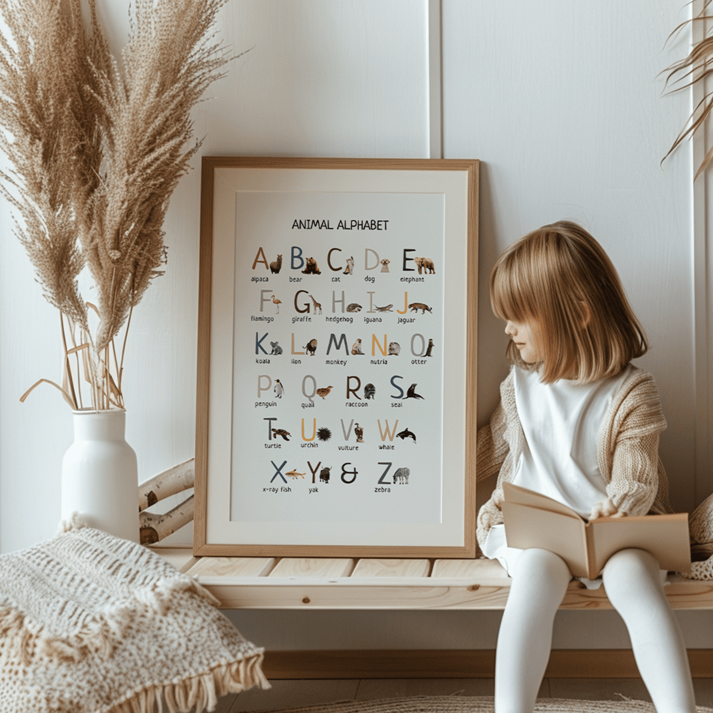 Animal Alphabet Poster - Educational Wall Art for Classroom, Homeschool & Nursery | Digital Download Printable - The Nurturing Nook