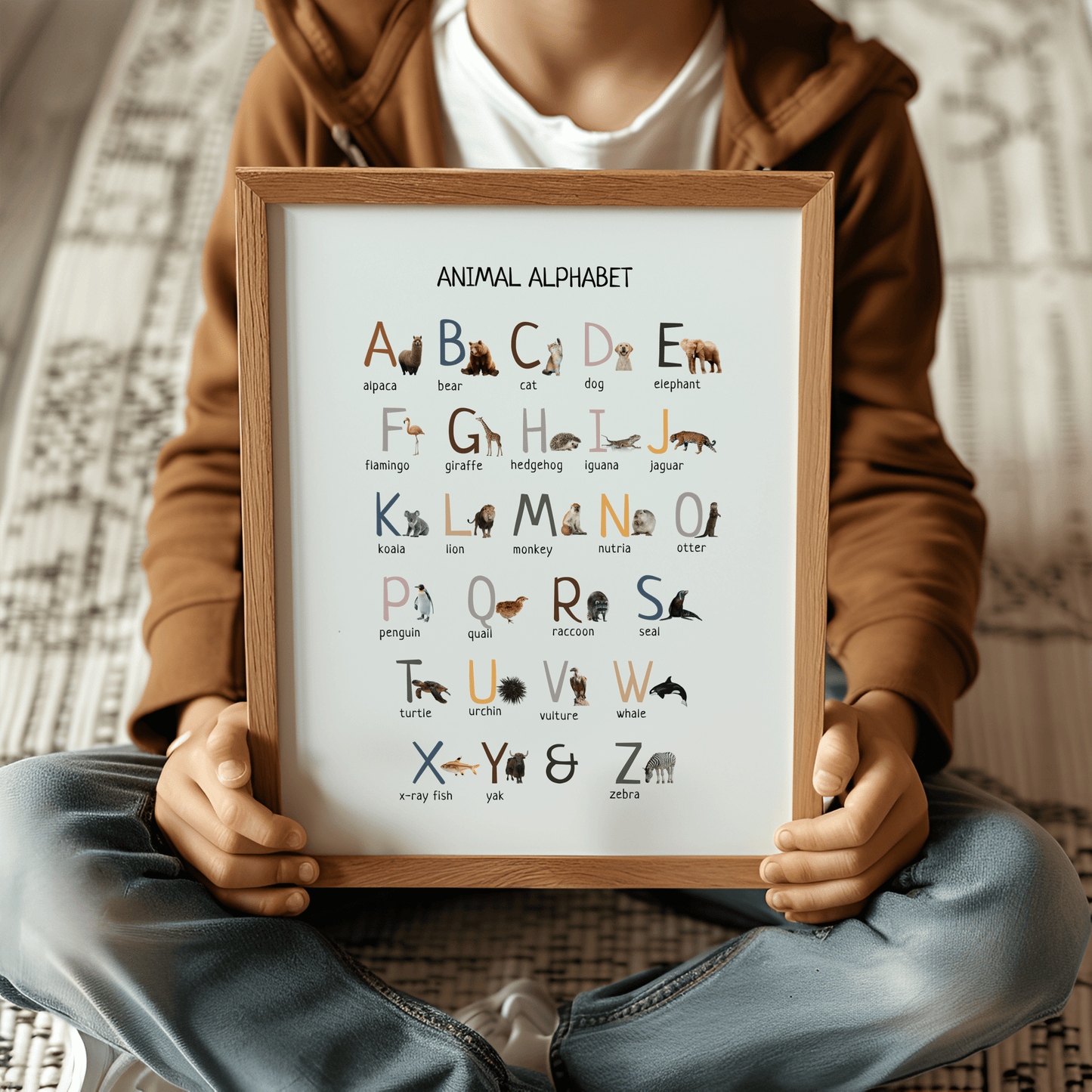 Animal Alphabet Poster - Educational Wall Art for Classroom, Homeschool & Nursery | Digital Download Printable - The Nurturing Nook