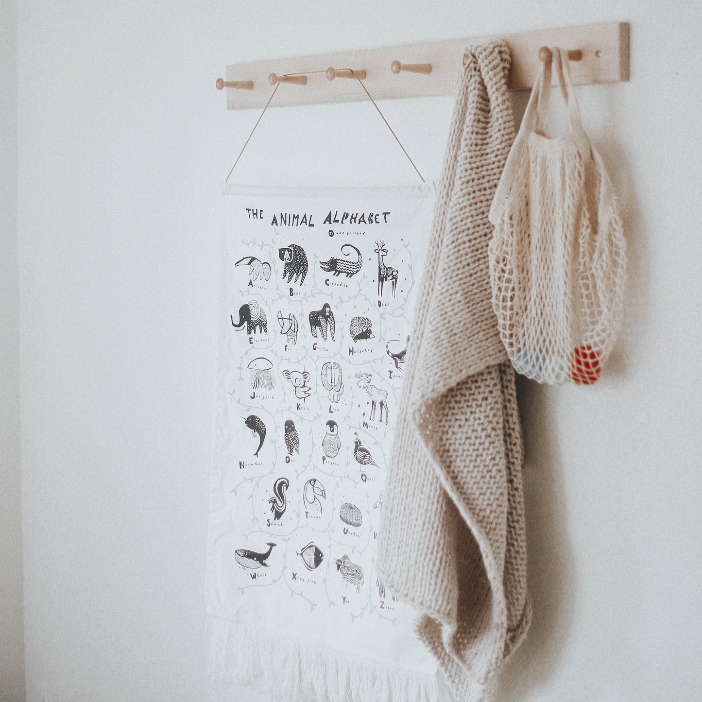 Animal alphabet tapestry - The Nurturing Nook