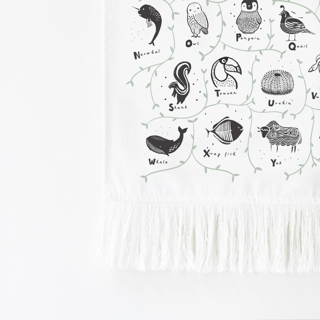 Animal alphabet tapestry - The Nurturing Nook