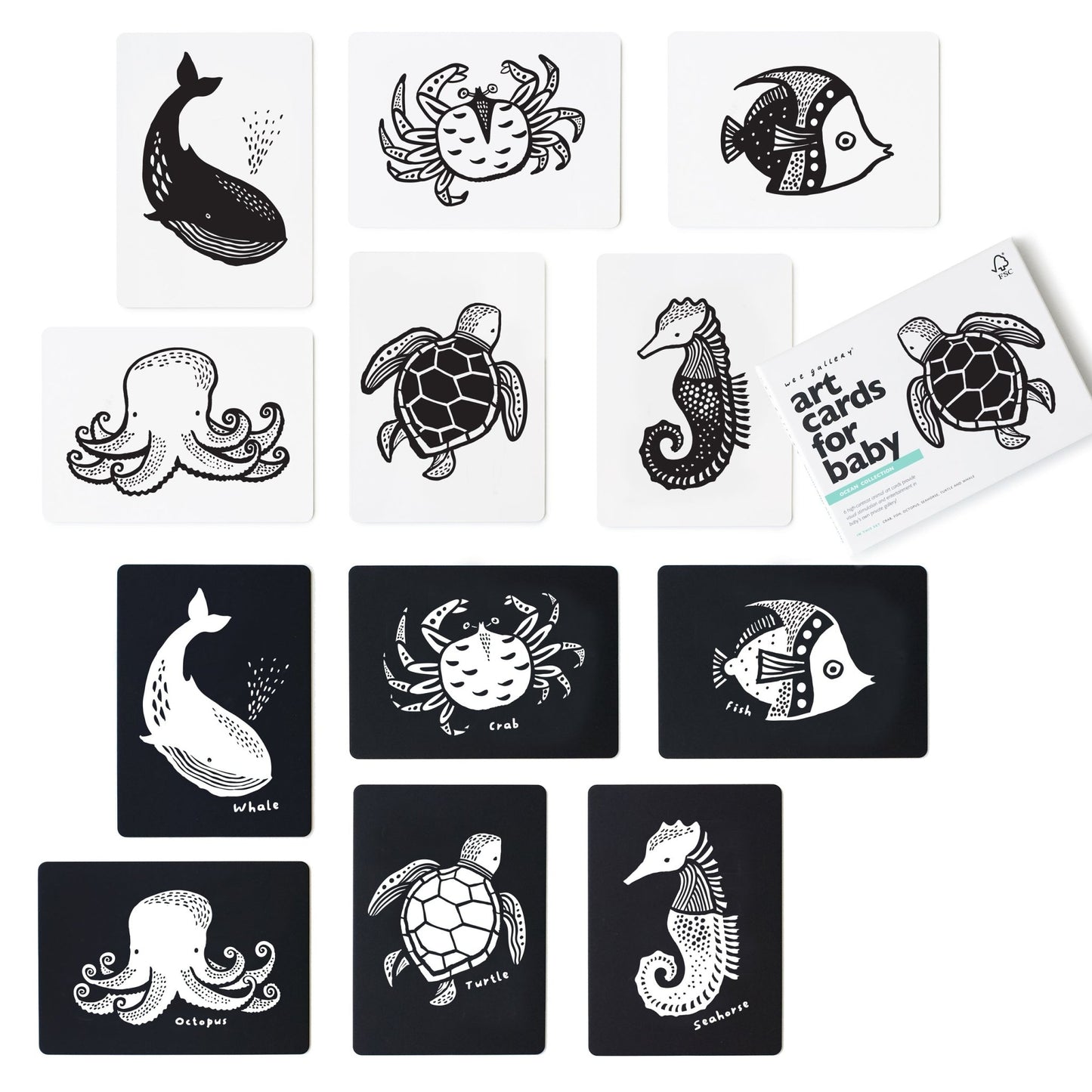 Art Cards for Baby - Ocean Collection - The Nurturing Nook