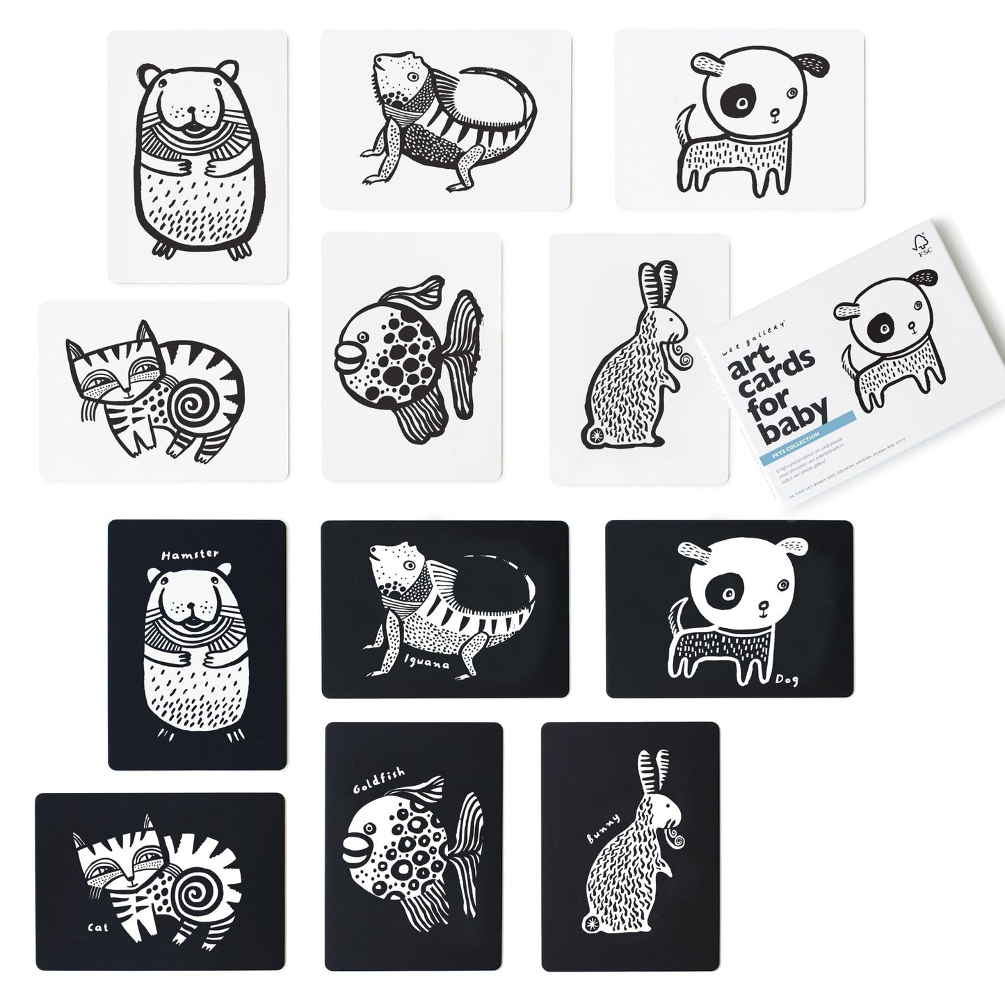 Art Cards for Baby - Pets Collection - The Nurturing Nook